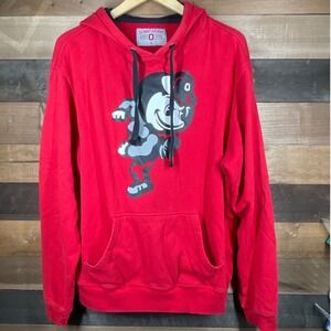 Scarlet & Gray Ohio State Buckeyes Mascot Hoodie Red Mens Large Pullover